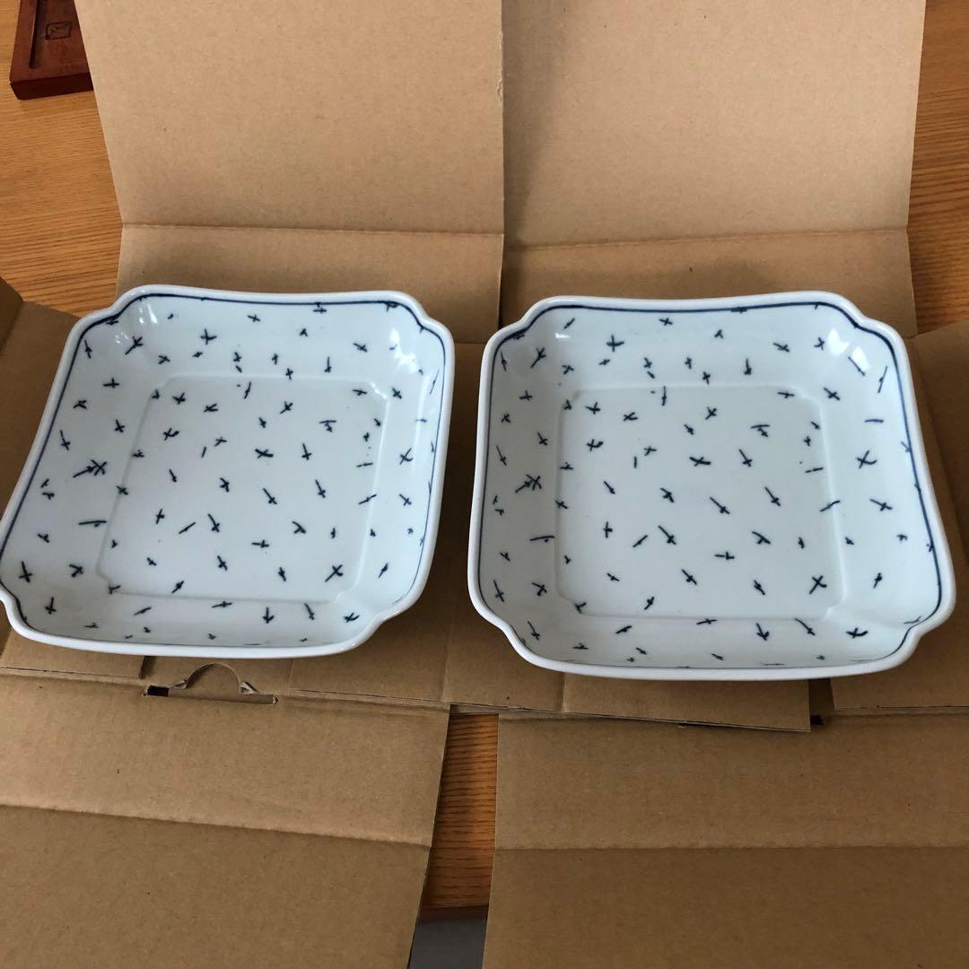 scope 東屋 木瓜角皿 ヒラヒラ 正角 未使用2枚