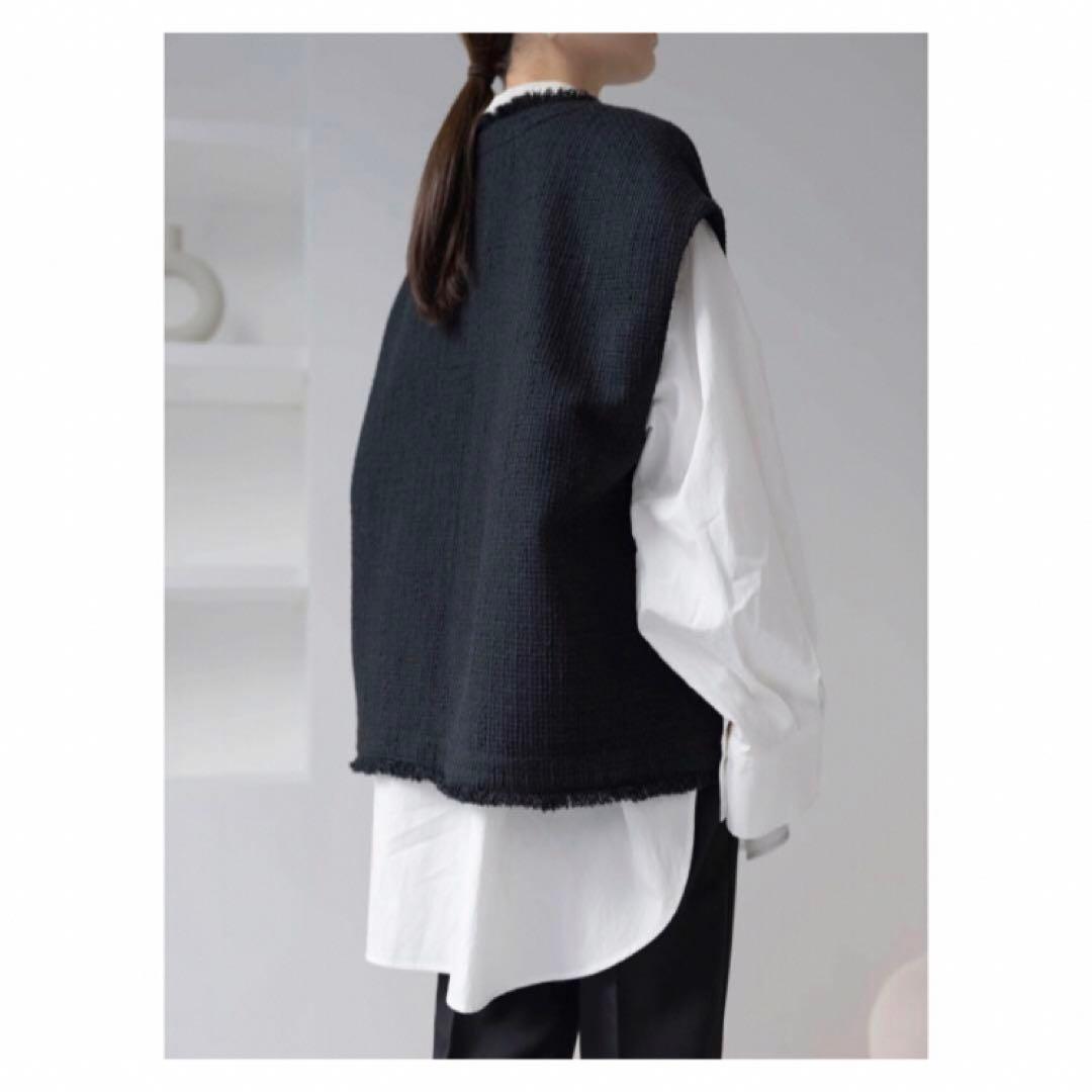Na.e ナエ Novel Tweed Vest ブラック