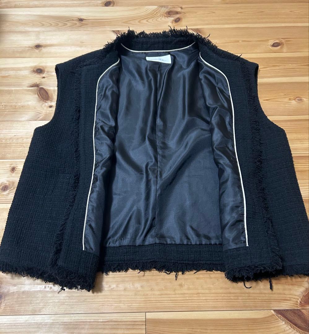 Na.e ナエ Novel Tweed Vest ブラック