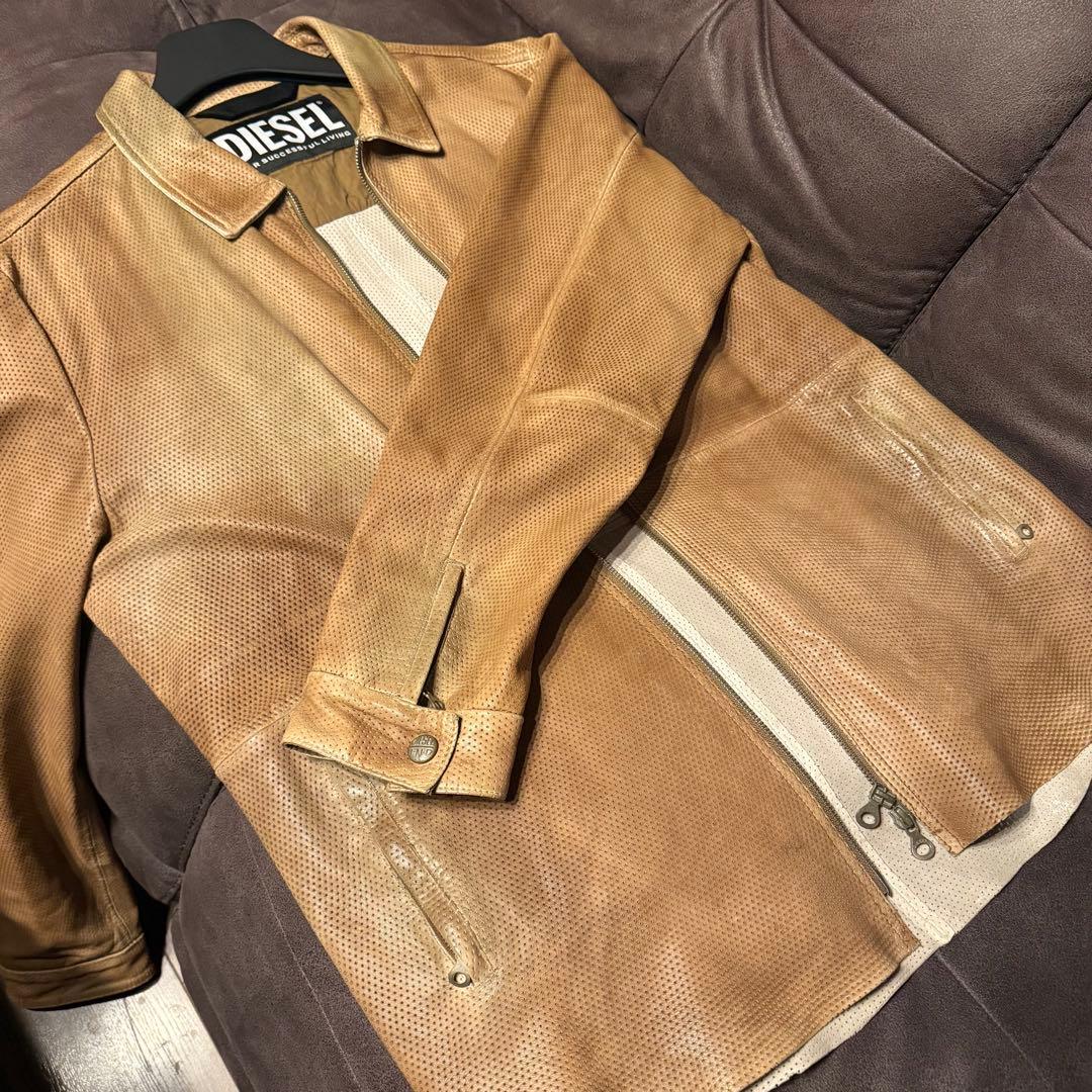 定価14万 DIESEL レザー ラムレザー ジャケット