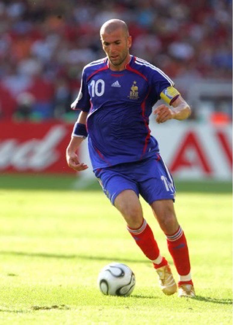 adidasアディダス サッカーフランス代表 ジダン ユニフォーム ゲームシャツ