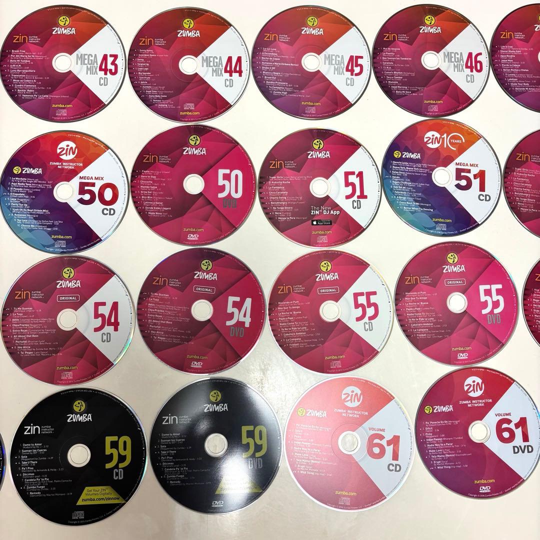 ズンバ ZUMBA ZIN40〜61 CD＋DVD（60番欠番）【美品】38枚