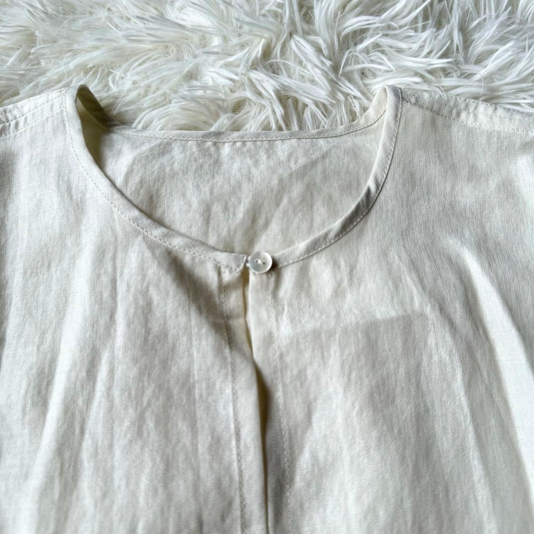 【新品未使用】BEARDSLEY ビアズリー　シアーロングジレ　アイボリー
