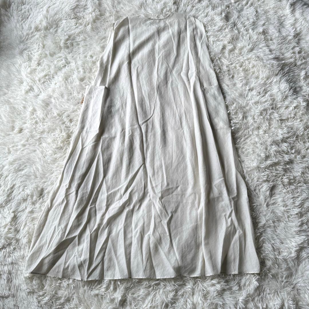 【新品未使用】BEARDSLEY ビアズリー　シアーロングジレ　アイボリー