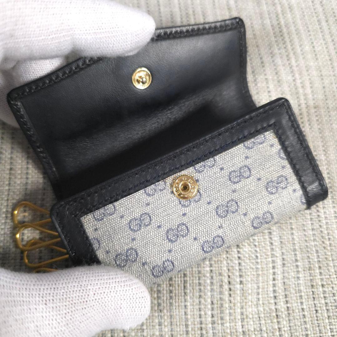 極美品　GUCCI　オールド　グッチ　GGスプリーム　マイクロ　キーケース