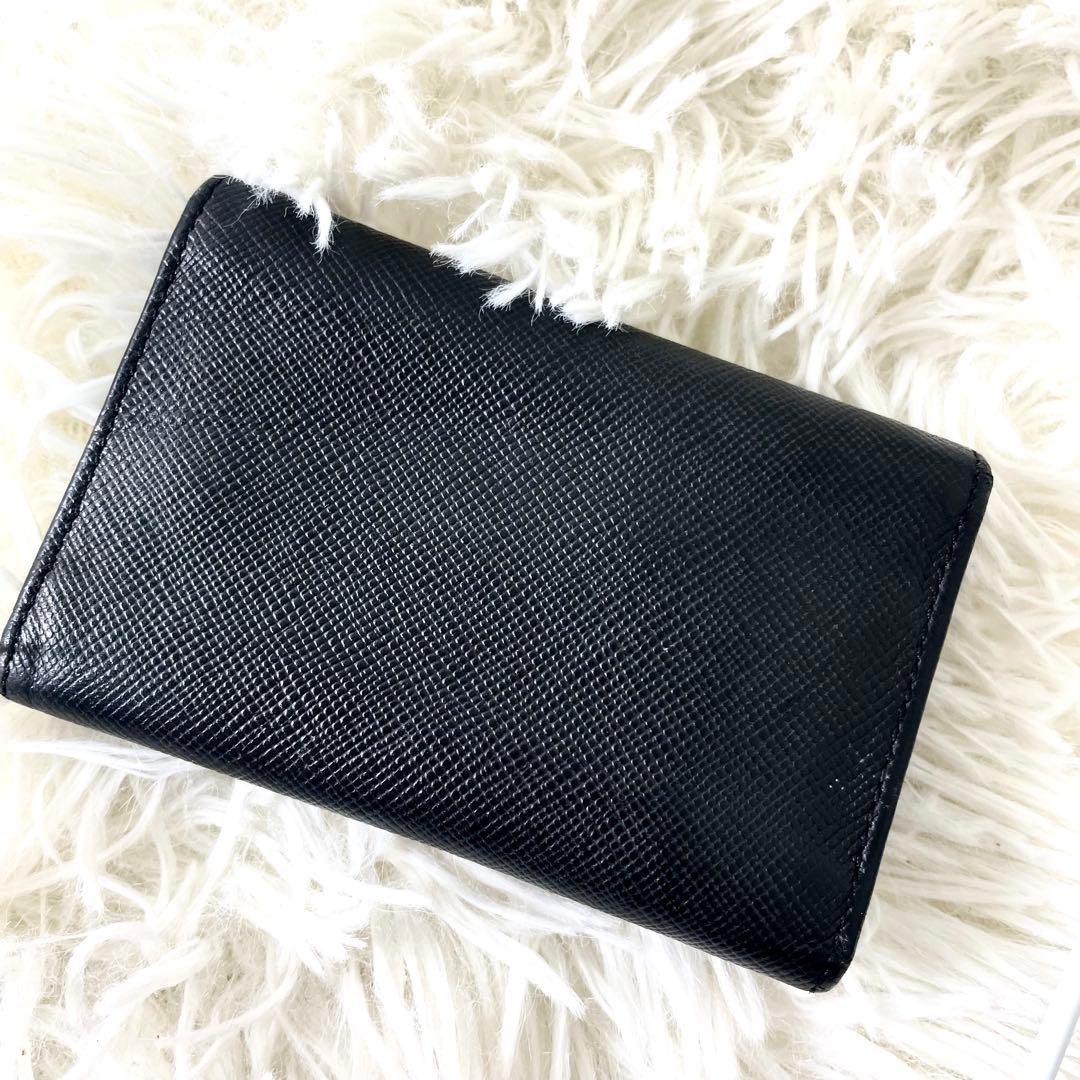 プラダ　PRADA キーケース　ブラック　黒　サフィアーノ　メンズ　レディース