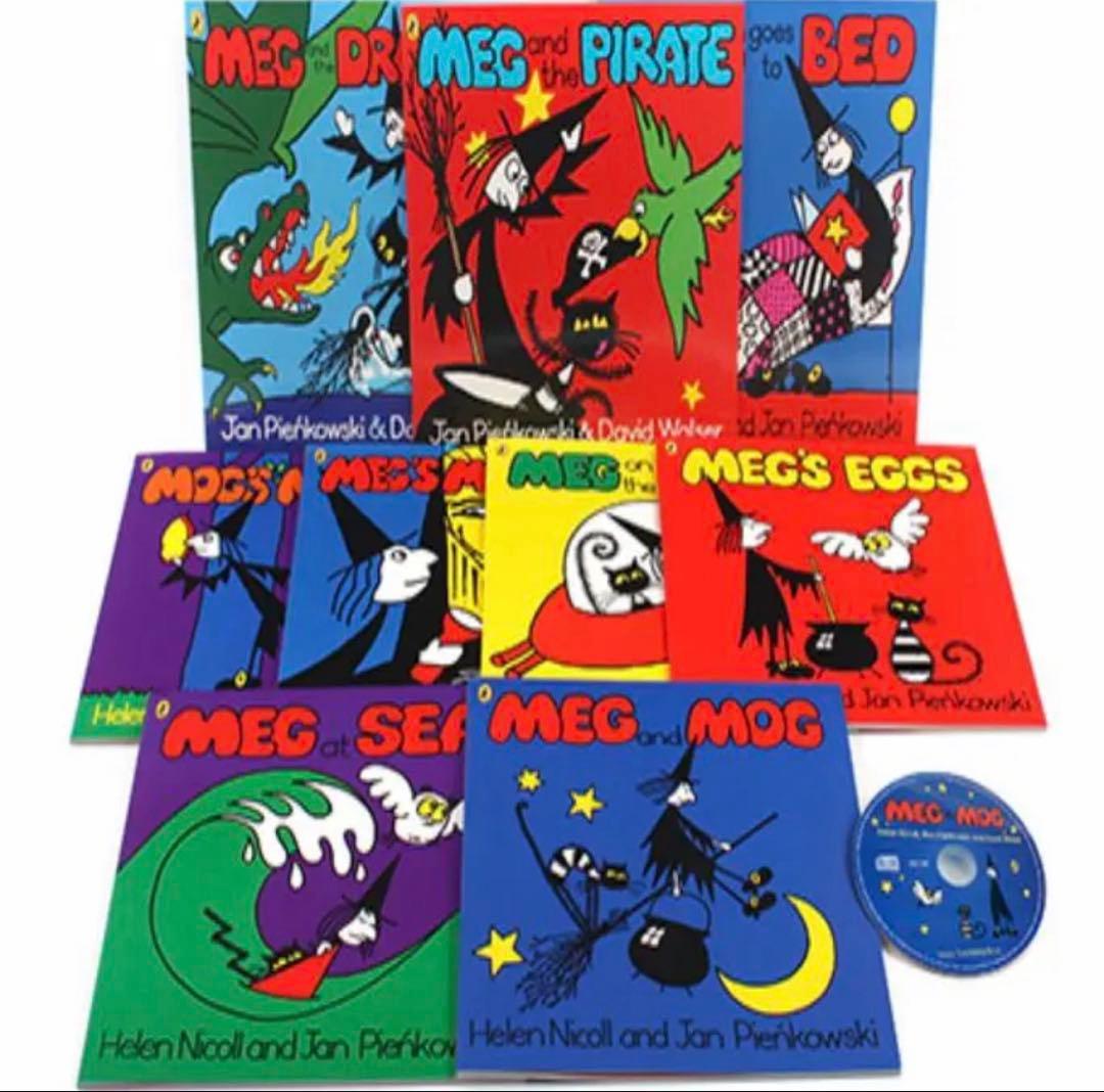 【CD付き】Meg and Mog イギリス定番の英語絵本　9冊と朗読CD1枚