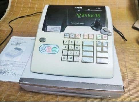 カシオレジスター　TE-M80　中古品　人気機種感熱紙　送料無料　987654