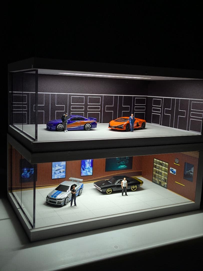 ※AKI　ミニカー専用ディスプレイ　1/64スケール 1階＋2階部分