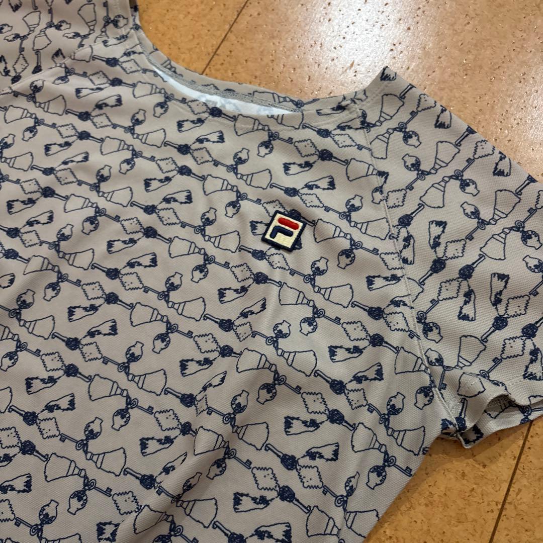 新品　未使用　L M セットアップ　FILA セットアップ　上下 総柄プリーツ