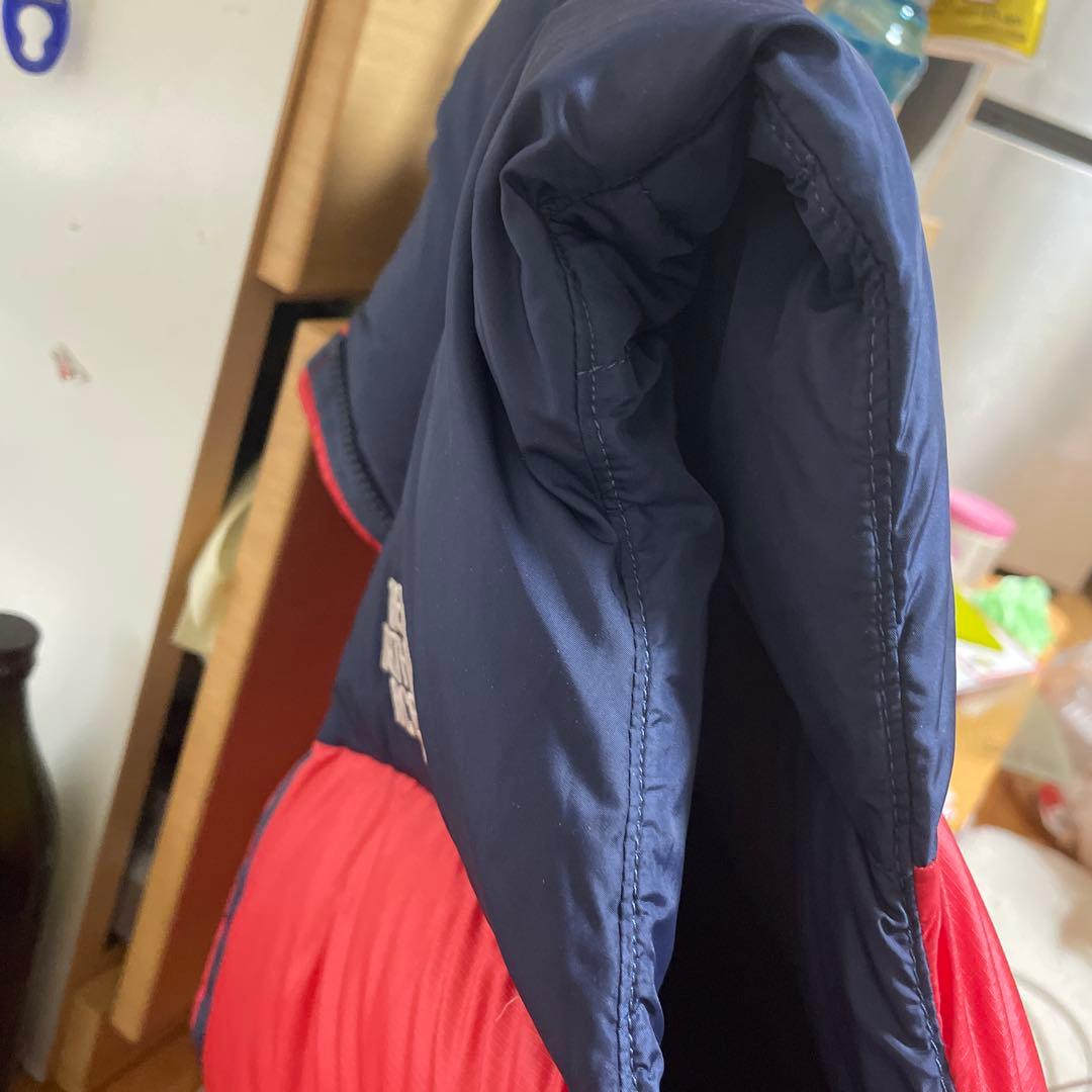 THE NORTH FACE ダウンベスト ネイビー/レッド　L メンズ