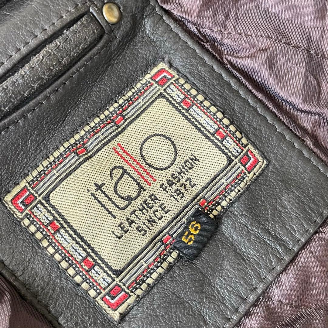 90s vintage 本革 レザーフライトジャケット 濃茶 56 ヴィンテージ