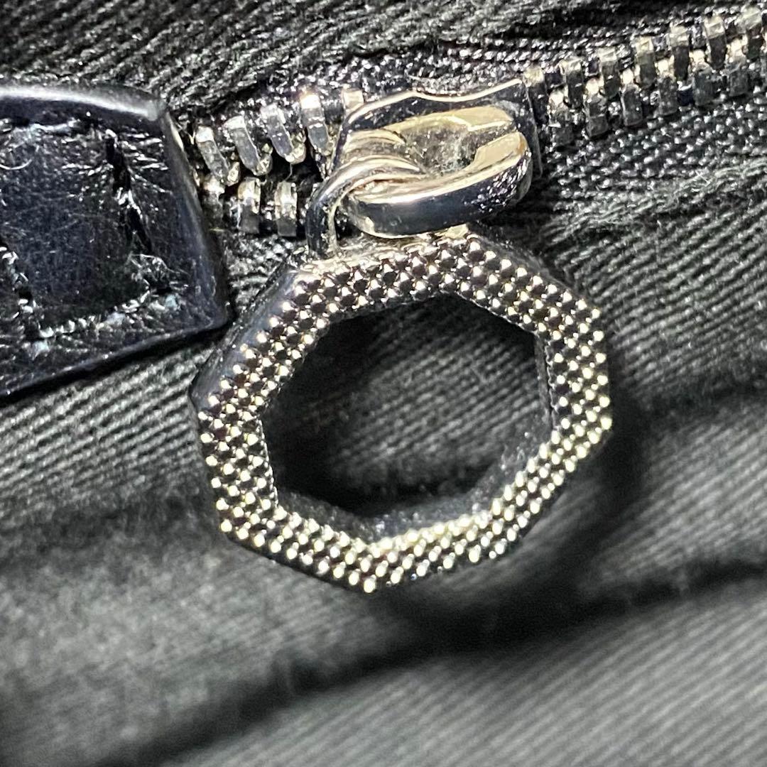 保存袋付　DIESEL ブラック 2way レザー　ハンドバッグ　クラッチバッグ