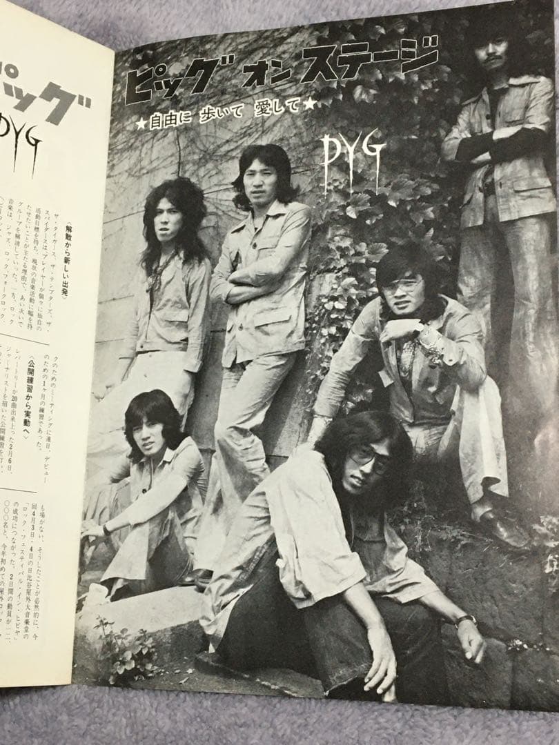 PYG パンフレット　沢田研二　萩原健一　ピッグ