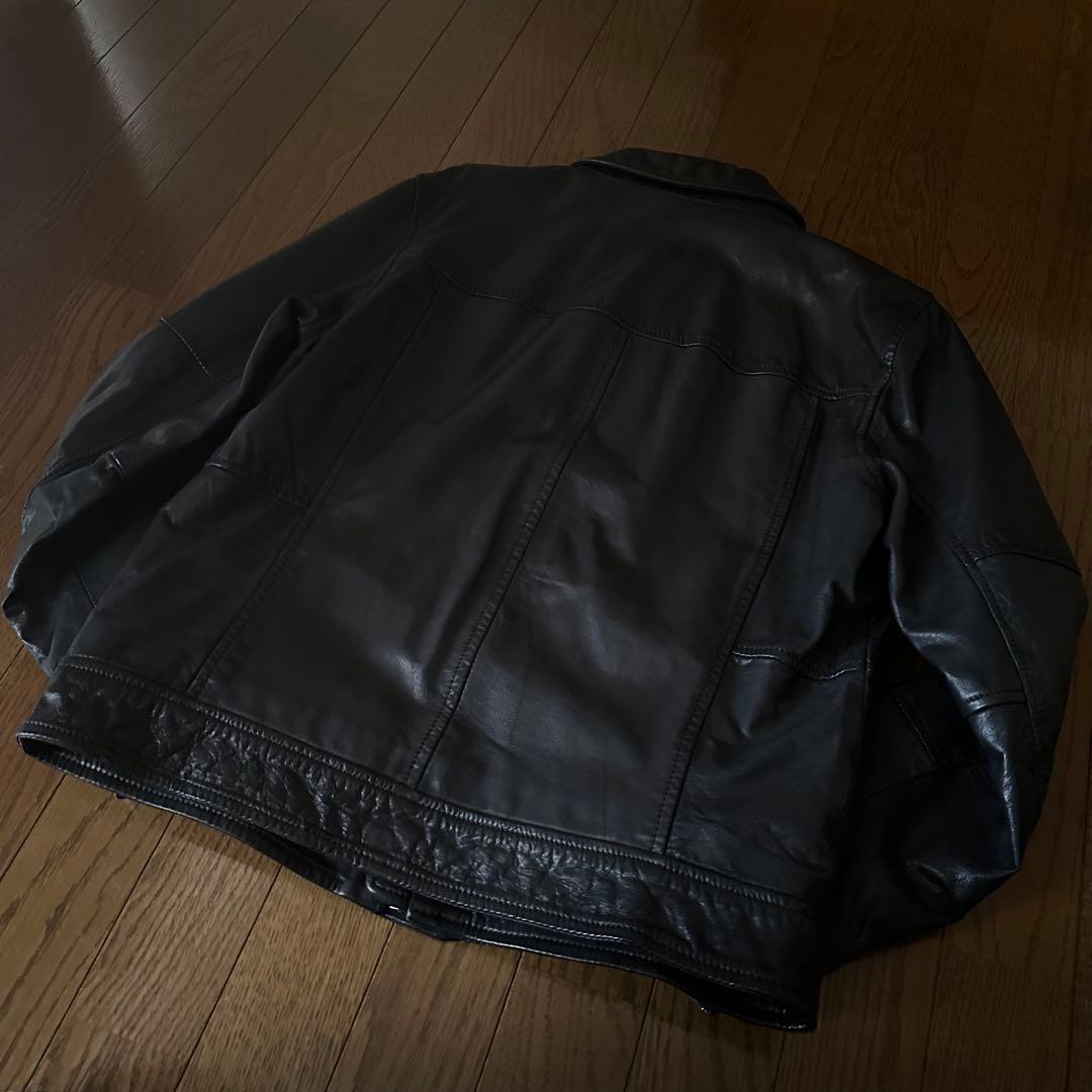 00s OLD GAP レザー ジャケット A2 本革 山羊 ヴィンテージ 黒