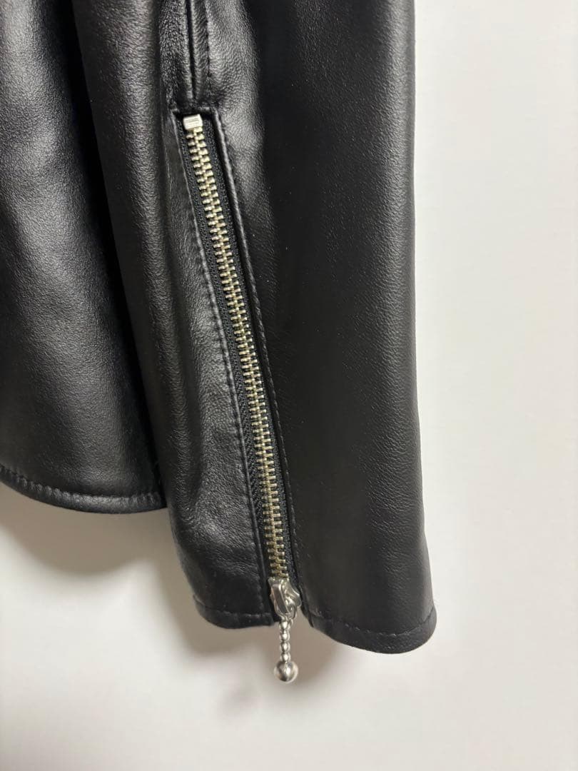 【極美品】テットオム ゴートレザー ダブルライダースジャケット ブラック L