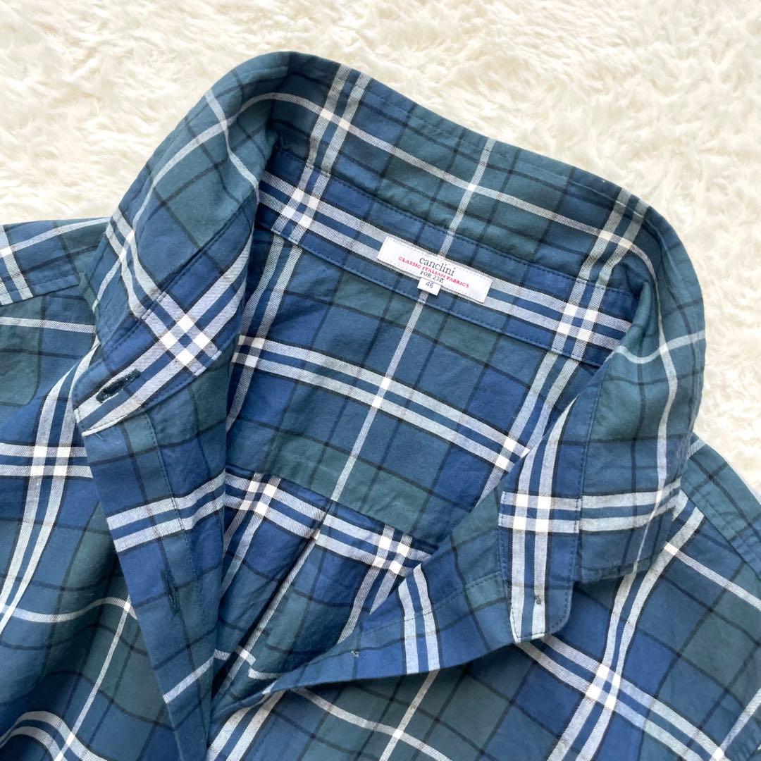 大きいサイズ 23区 canclini チェックシャツ 46