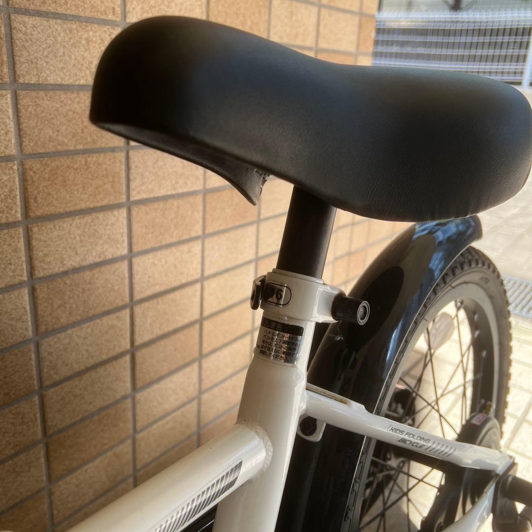 横浜市近辺お手渡し美品 折りたたみキッズ幼児自転車16インチ美品ヘルメット付き