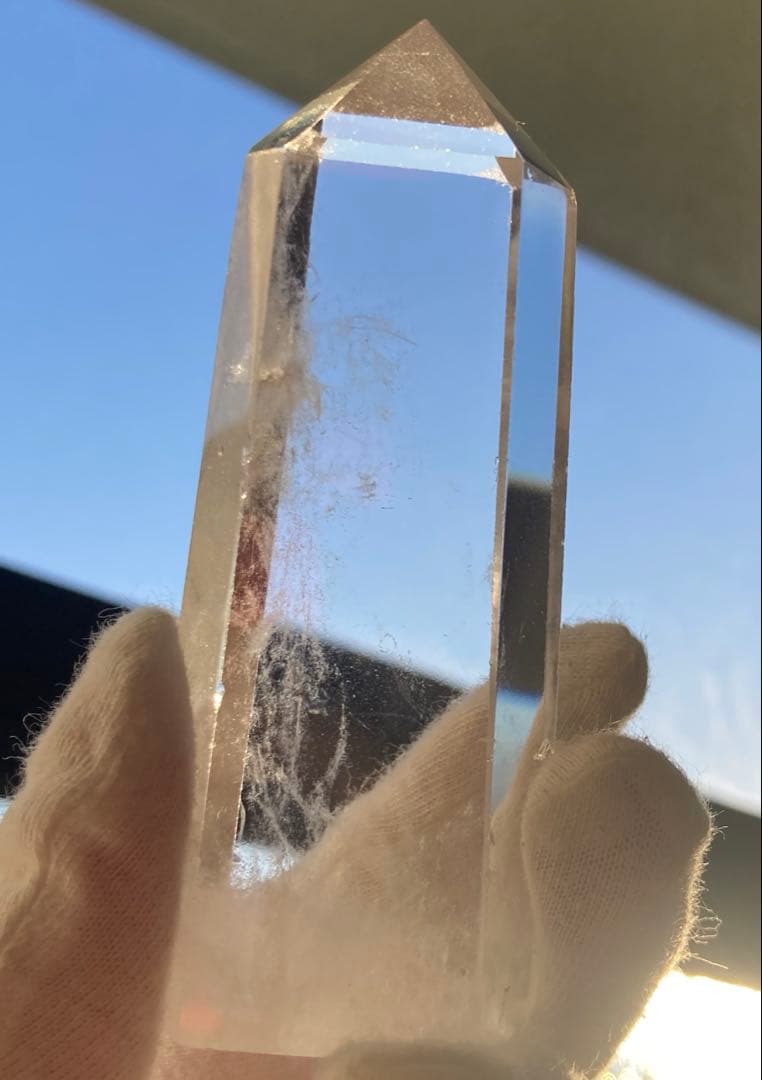 原石　鉱物　水晶　ポイント　エンジェルラダー　天然石　置物　パワーストーン