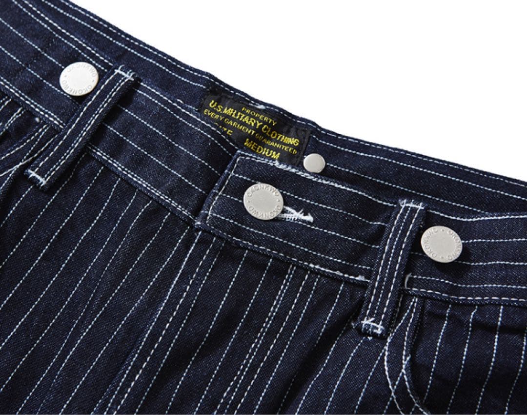 【typeＡ-Ｓ】 ストライプ　デニム　パンツ　ウォバッシュ　ヒッコリー　メンズ
