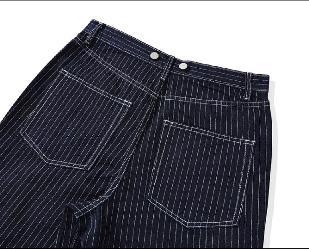 【typeＡ-Ｓ】 ストライプ　デニム　パンツ　ウォバッシュ　ヒッコリー　メンズ