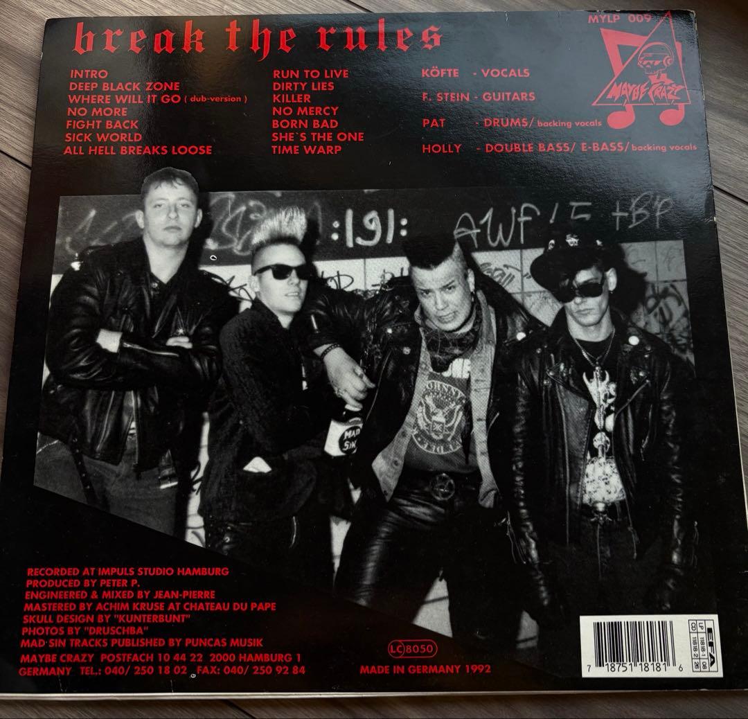 Mad Sin – Break the Rules（LP）