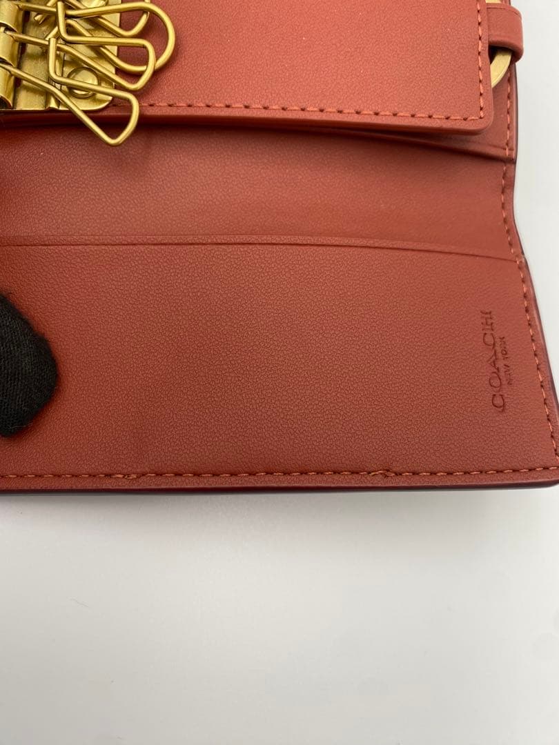 【未使用】COACH シグネチャー 6連キーケース ブラウン Cロゴ