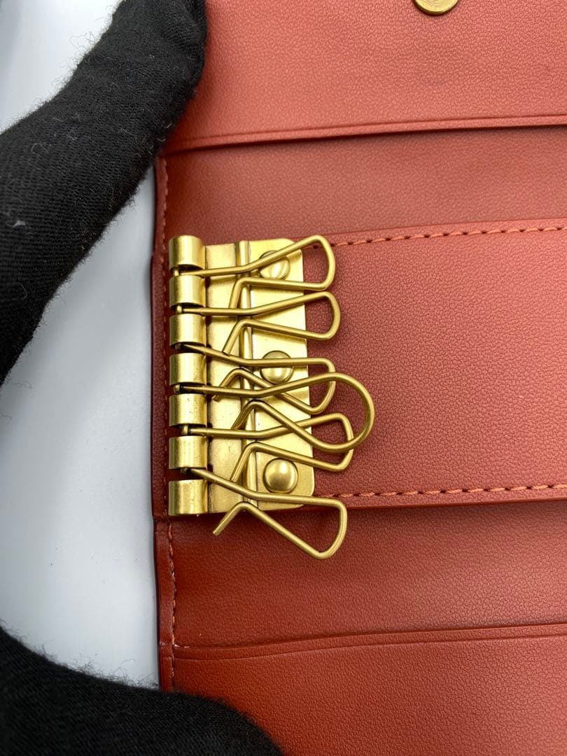 【未使用】COACH シグネチャー 6連キーケース ブラウン Cロゴ