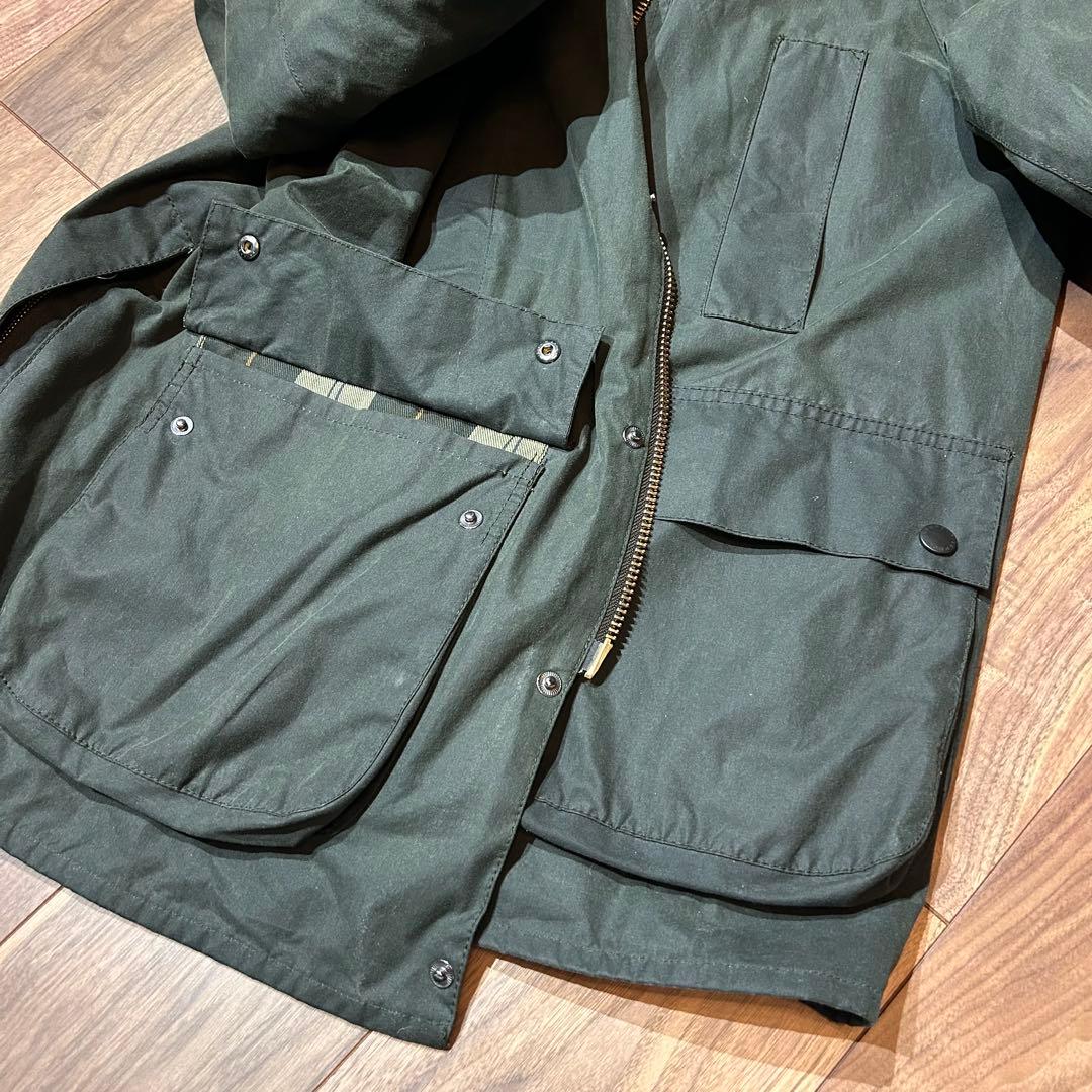 美品Barbour Beaufort 40セージ オイルドジャケット バブアー