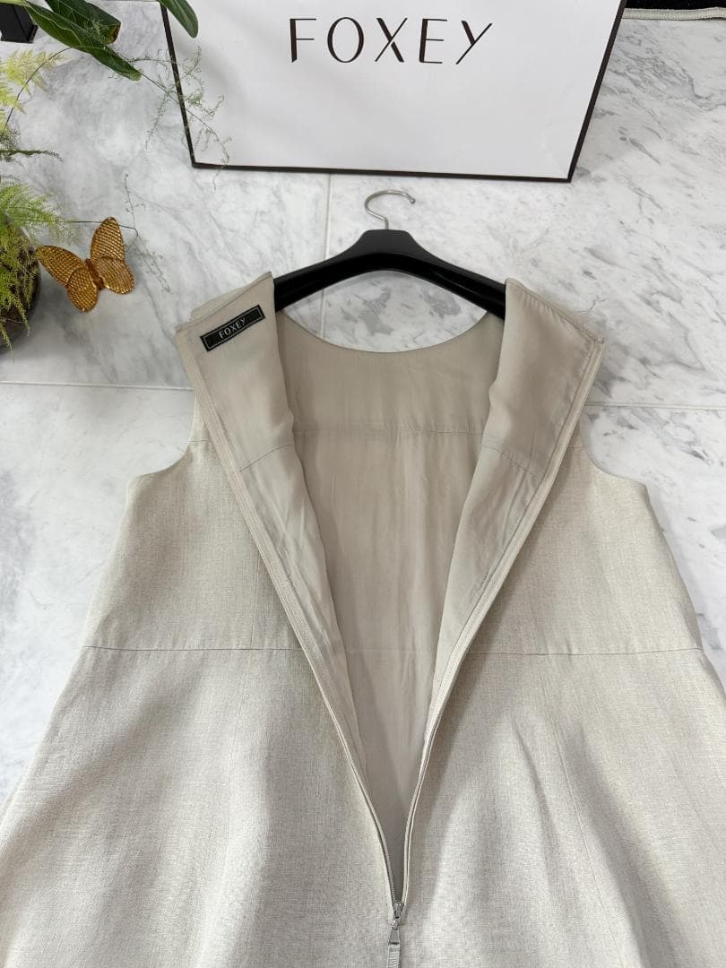 美品★定価18万★FOXEY/フォクシー “サマーブルーム” ナチュラル42