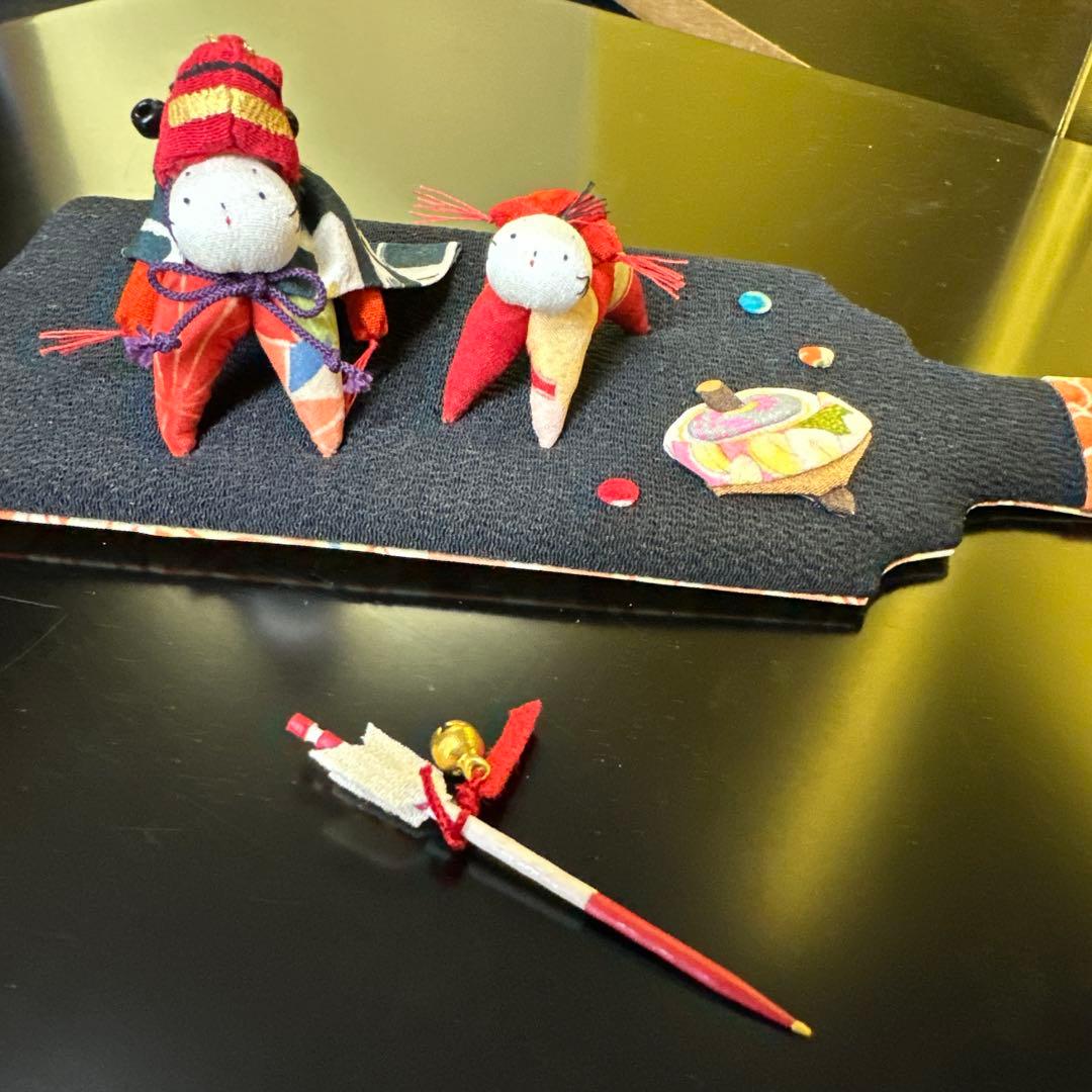 とても可愛いです！手作り　正絹　羽子板　お飾り　お正月かざり　和かざり　獅子舞