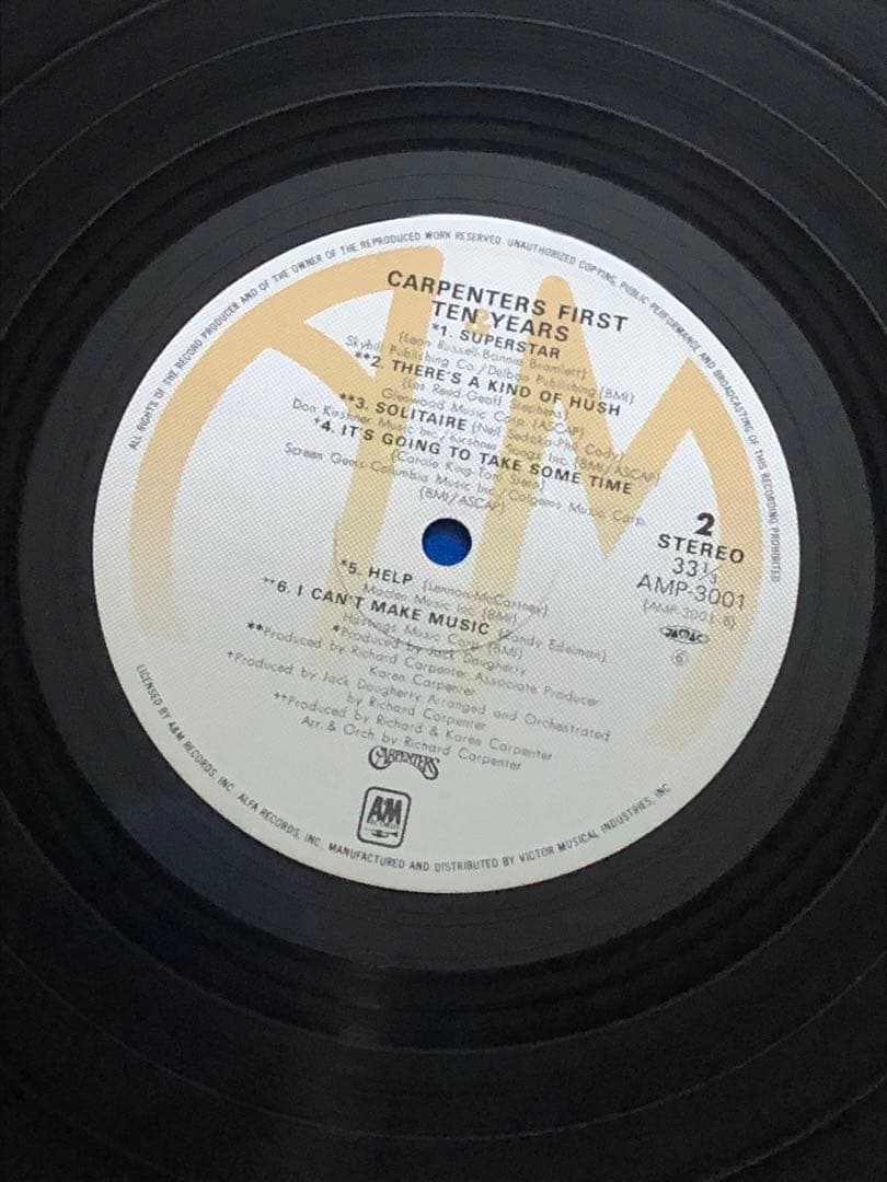 LPレコード♢カーペンターズ♢帯付♢AMP 3001-3♢うg4908w41