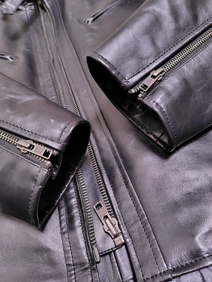 こ*つ様 【極美品】WING-NECK シングルライダース ジャケット 着脱ライ