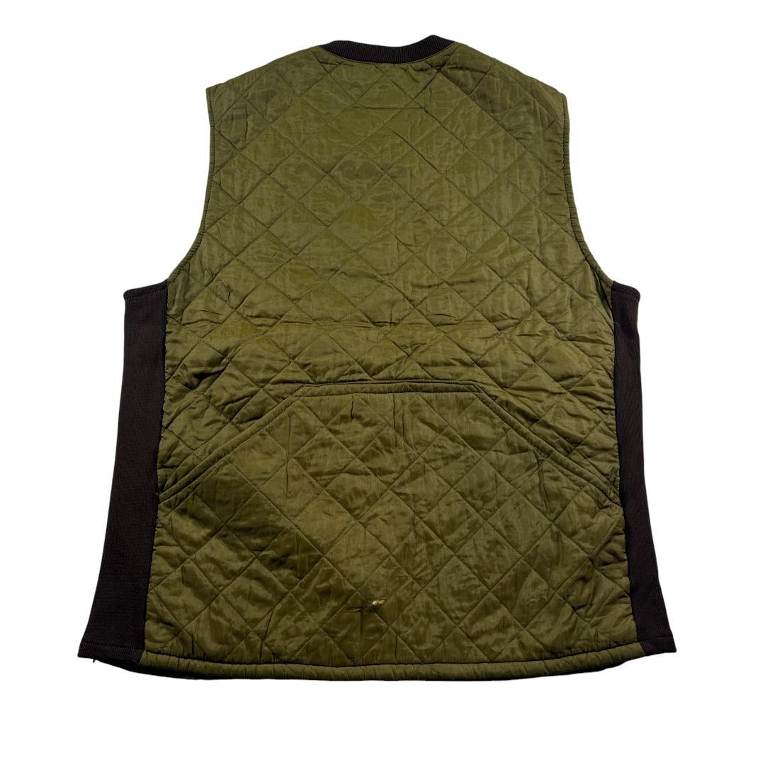 90s Barbour バブアー キルティングベスト オリーブ イングランド製