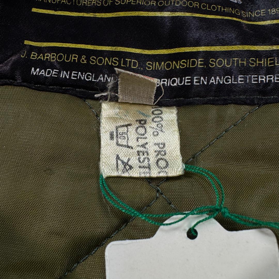 90s Barbour バブアー キルティングベスト オリーブ イングランド製