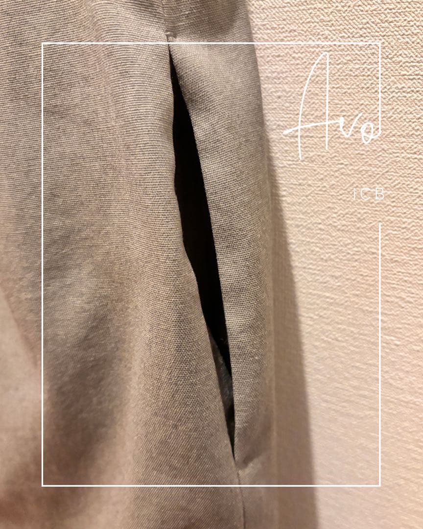 美品 iCB ノースリーブ ワンピース 42 品のあるグレー ジャケット相性◎