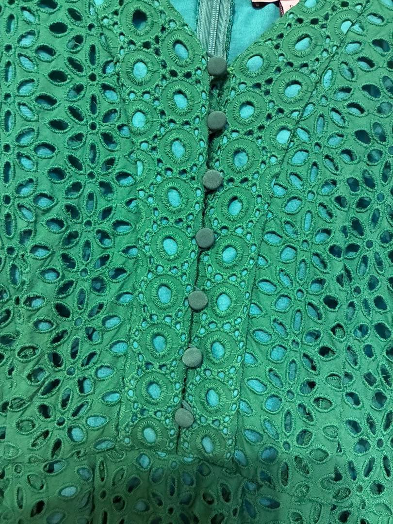 美品 TOCCA ワンピース 刺繍 グリーン