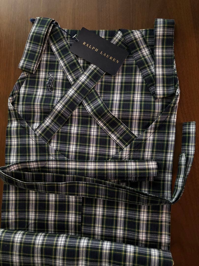 【新品】Ralph Lauren ドレスゴードンエプロン フリー グリーン系