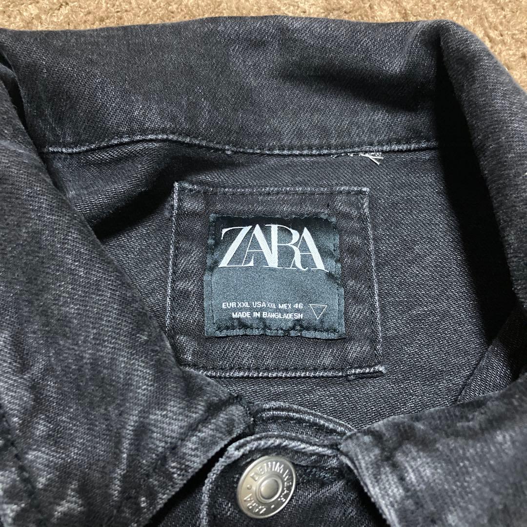ZARA デニムジャケット ブラック XXL