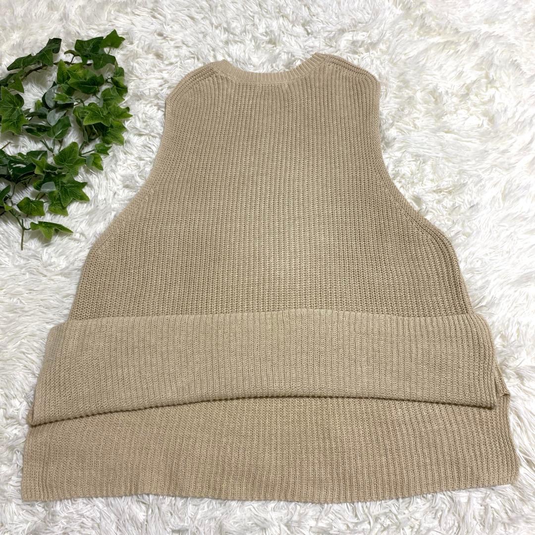 ★送料無料★洗える✨kagure かぐれ　リネン コットン ざっくりニットベスト
