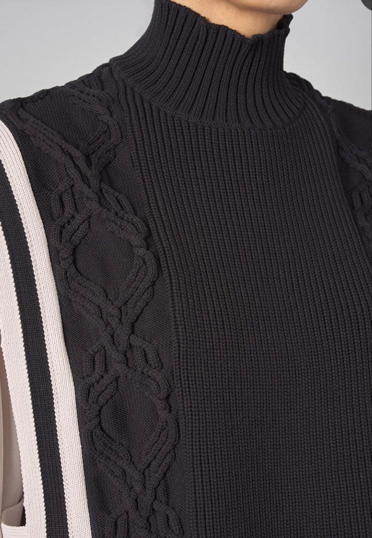 ADORE ボールドケーブルニットベスト　ロングブラウス　セットアップ　38