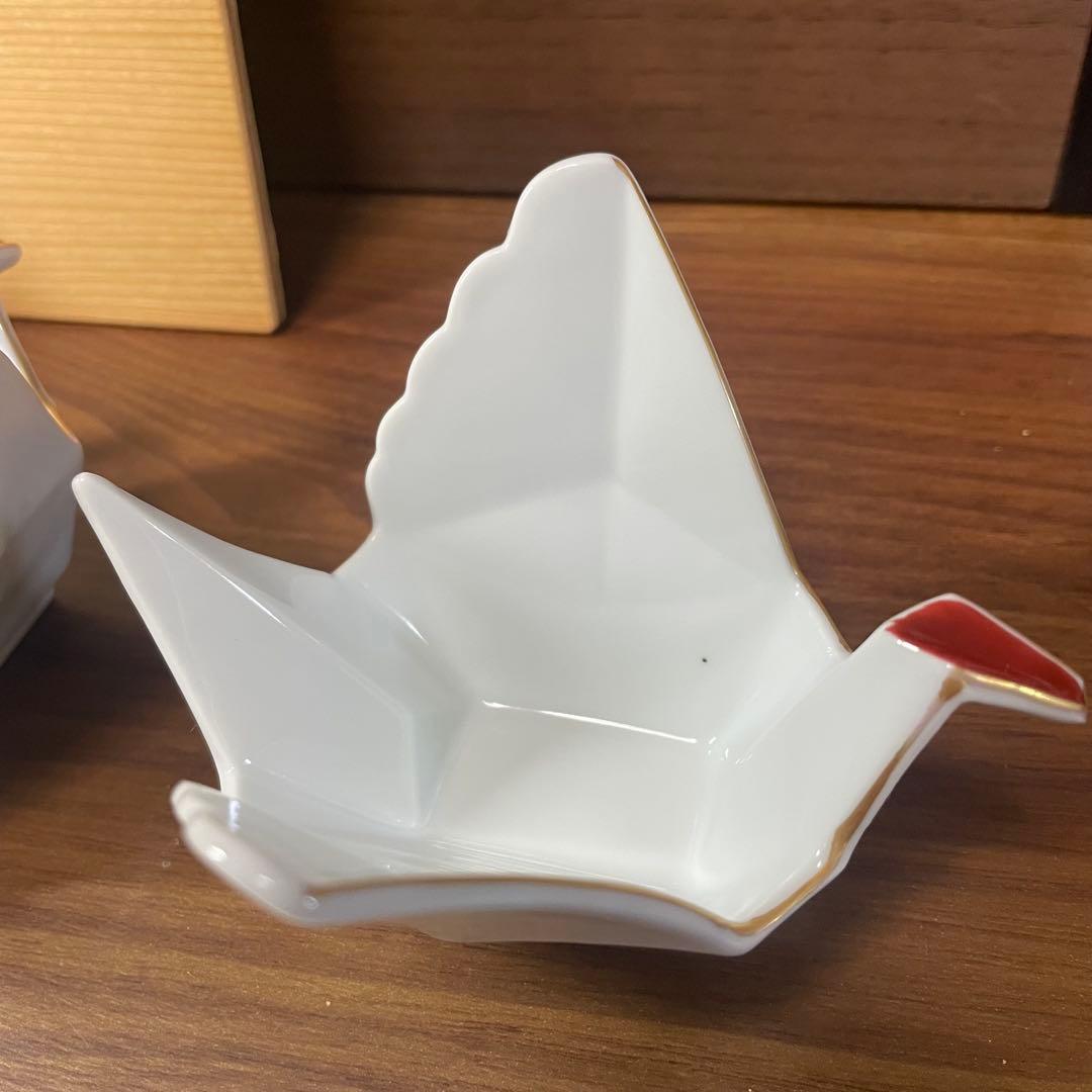 【廃盤】有田焼 鶴 小鉢 箸置き セット 金彩 弥右衛門窯 IMARI 和食器