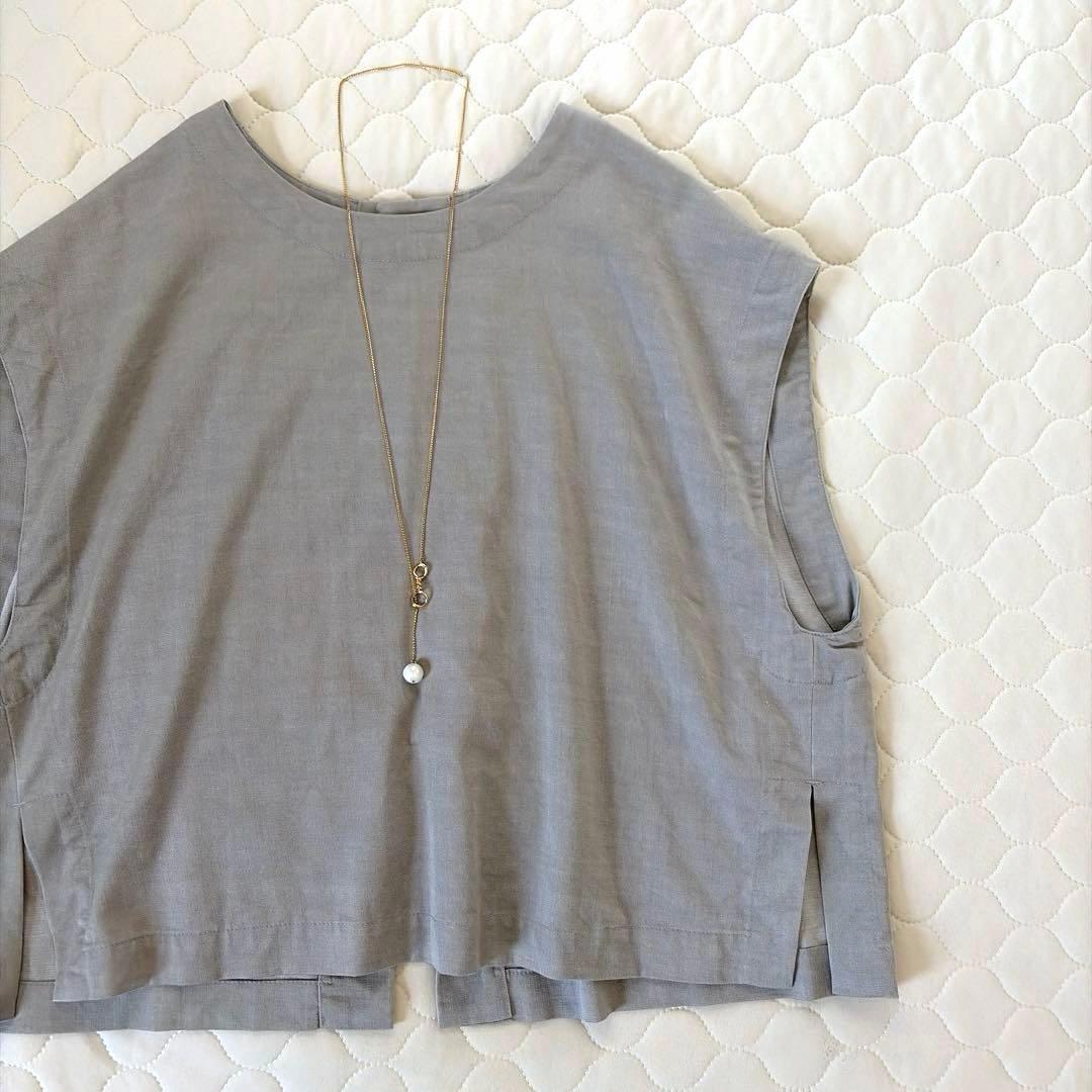 【24SS美品】BEARDSLEY ショートベスト　サイズ1 ジレ グレー