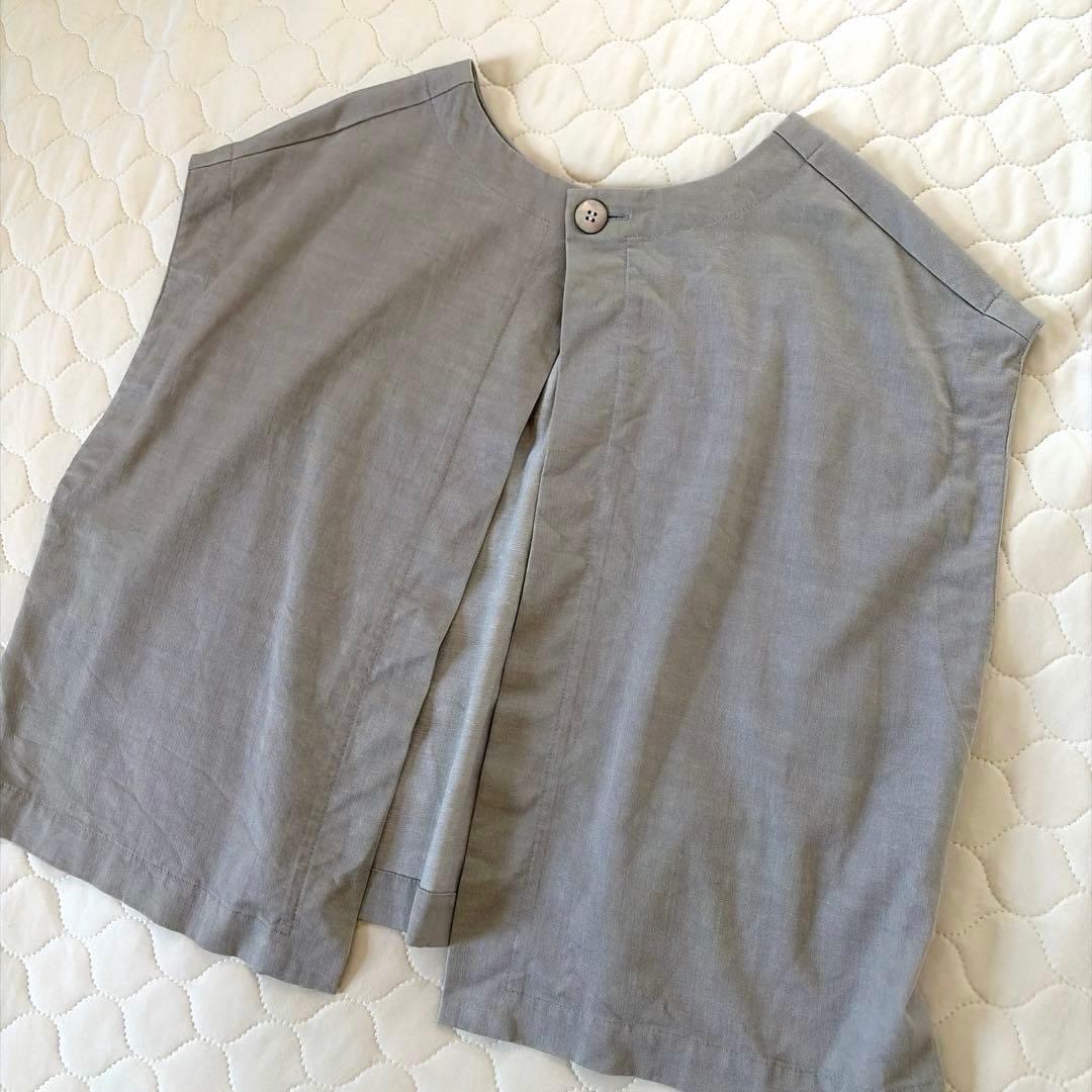 【24SS美品】BEARDSLEY ショートベスト　サイズ1 ジレ グレー