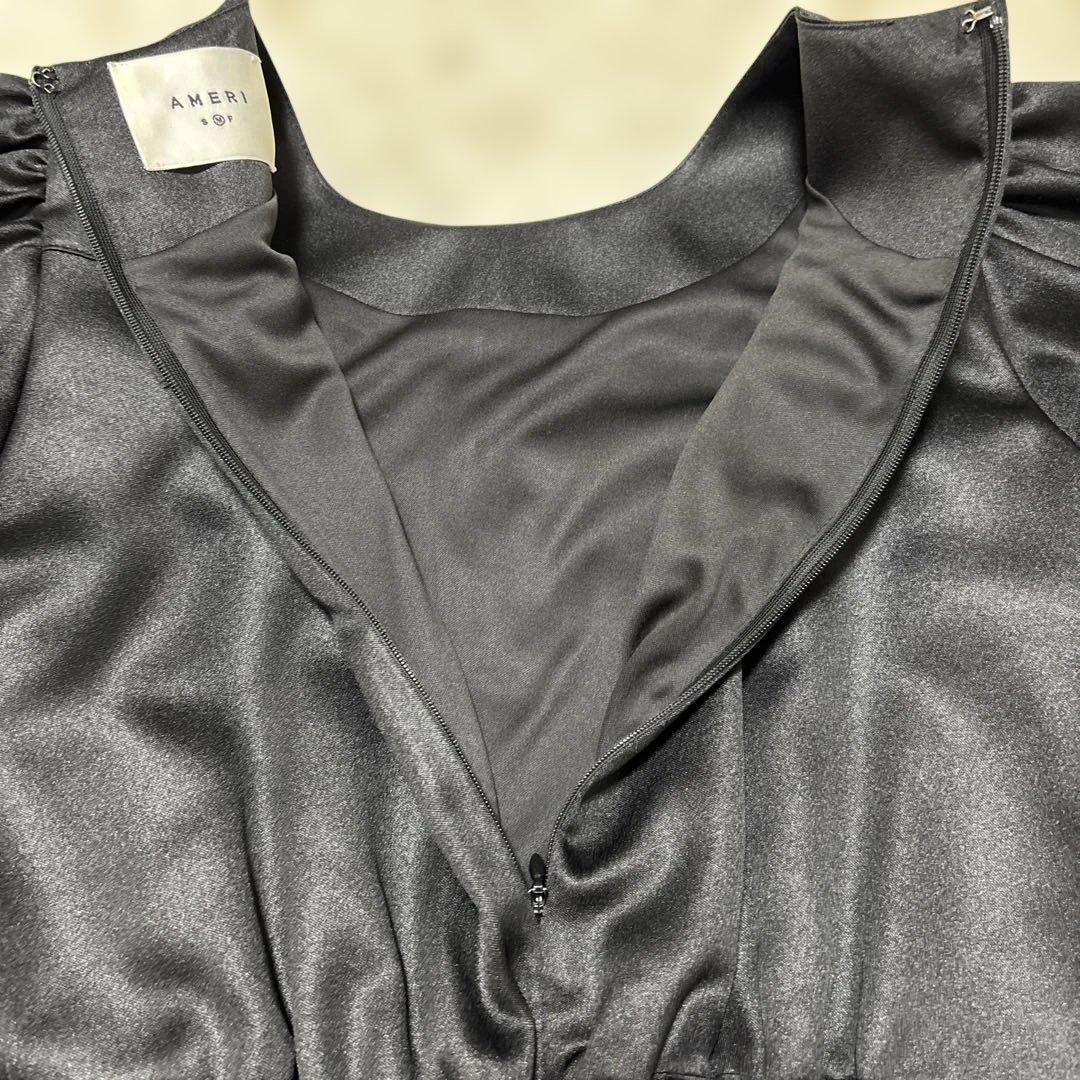 【美品】AMERI PUFF SLEEVE FLARED DRESS M