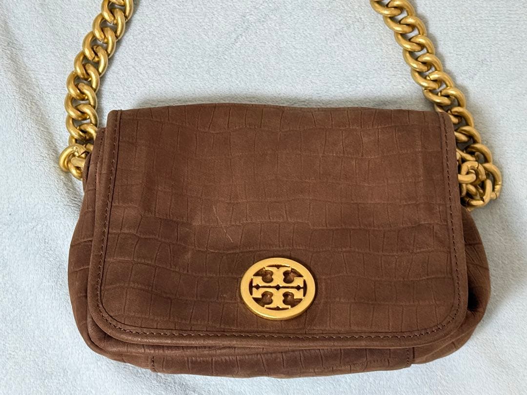 Tory Burch ブラウン クロコダイル風 バッグ