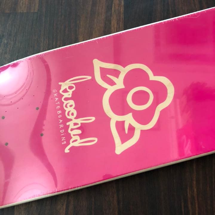 新品クルキッドKrookedスケートボードデッキ8.5インチsk8ピンク