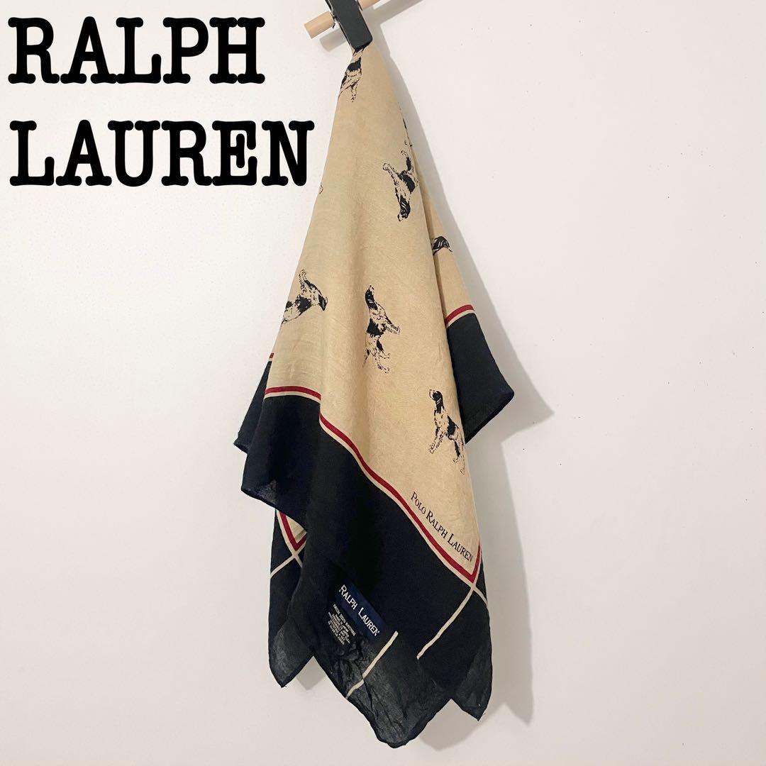 RALPH LAUREN ラルフローレン スカーフ ドッグ 犬 ヴィンテージ