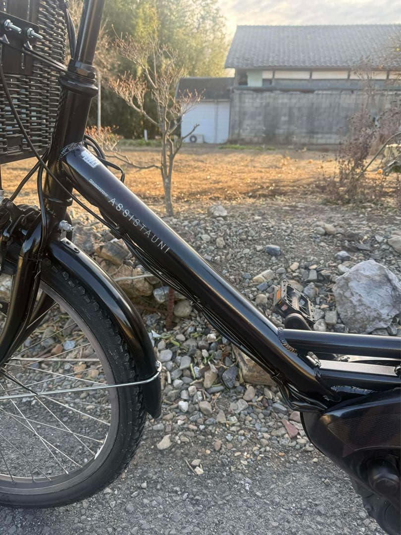 電動アシスト自転車 ブラック バスケット付き