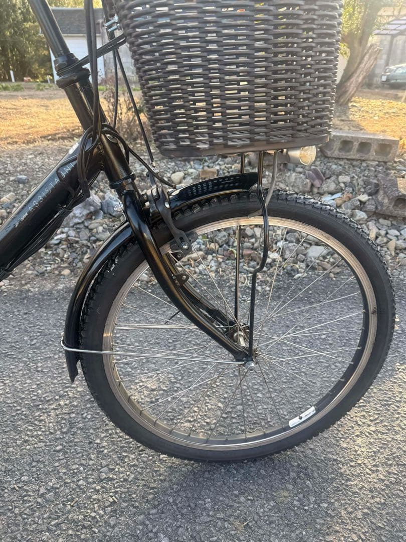 電動アシスト自転車 ブラック バスケット付き